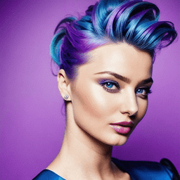 Quiff Blue & Purple Hairstyle profile picture for women
